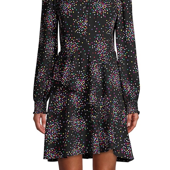 KATE SPADE CONFETTI PRINT SMOCKED SHIRT DRESS - Picture 3 of 16